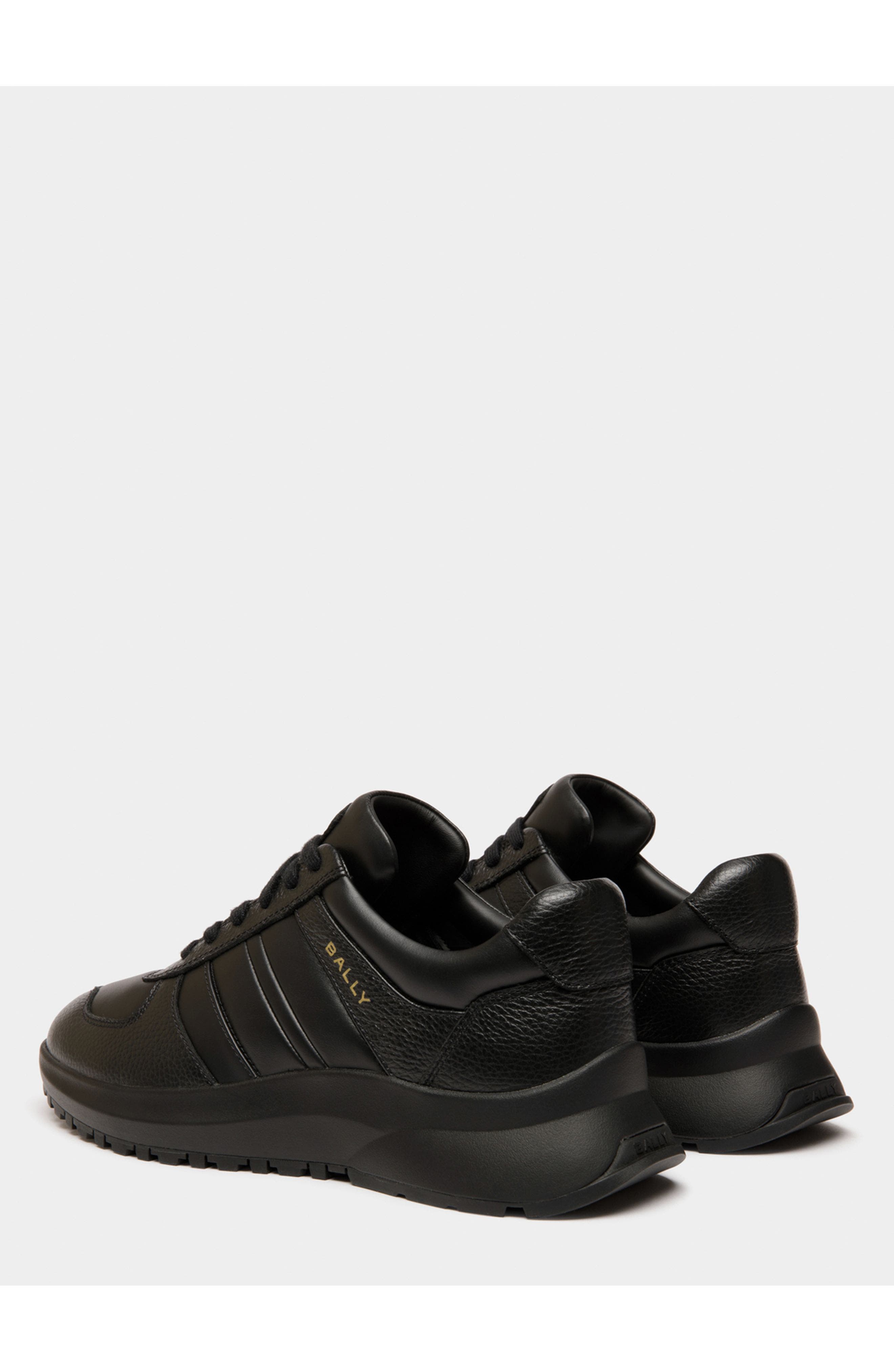 Bally Outline Sneaker in Calf Leather, Alternate, color, Black/Black