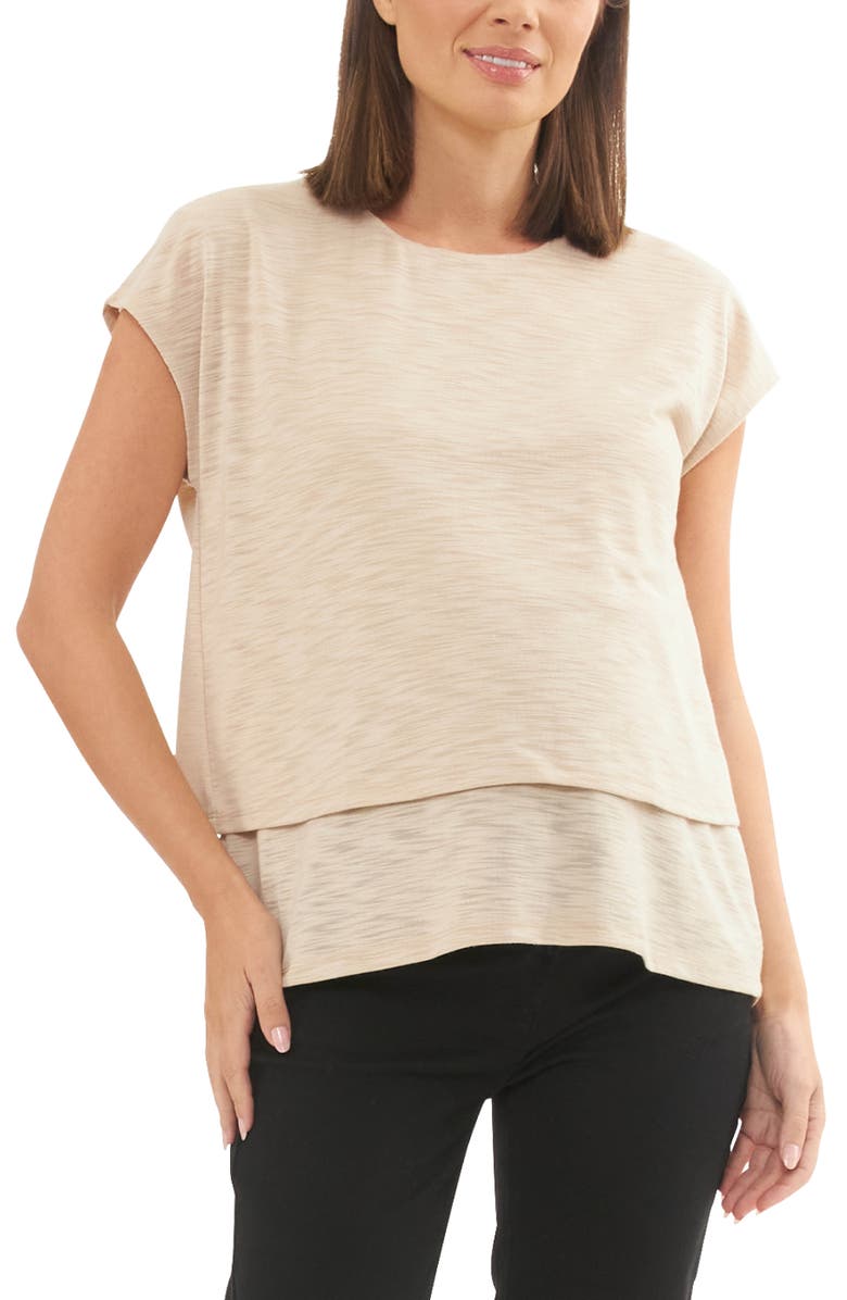 Ripe Maternity Jazmin Nursing Tee, Main, color, Natural