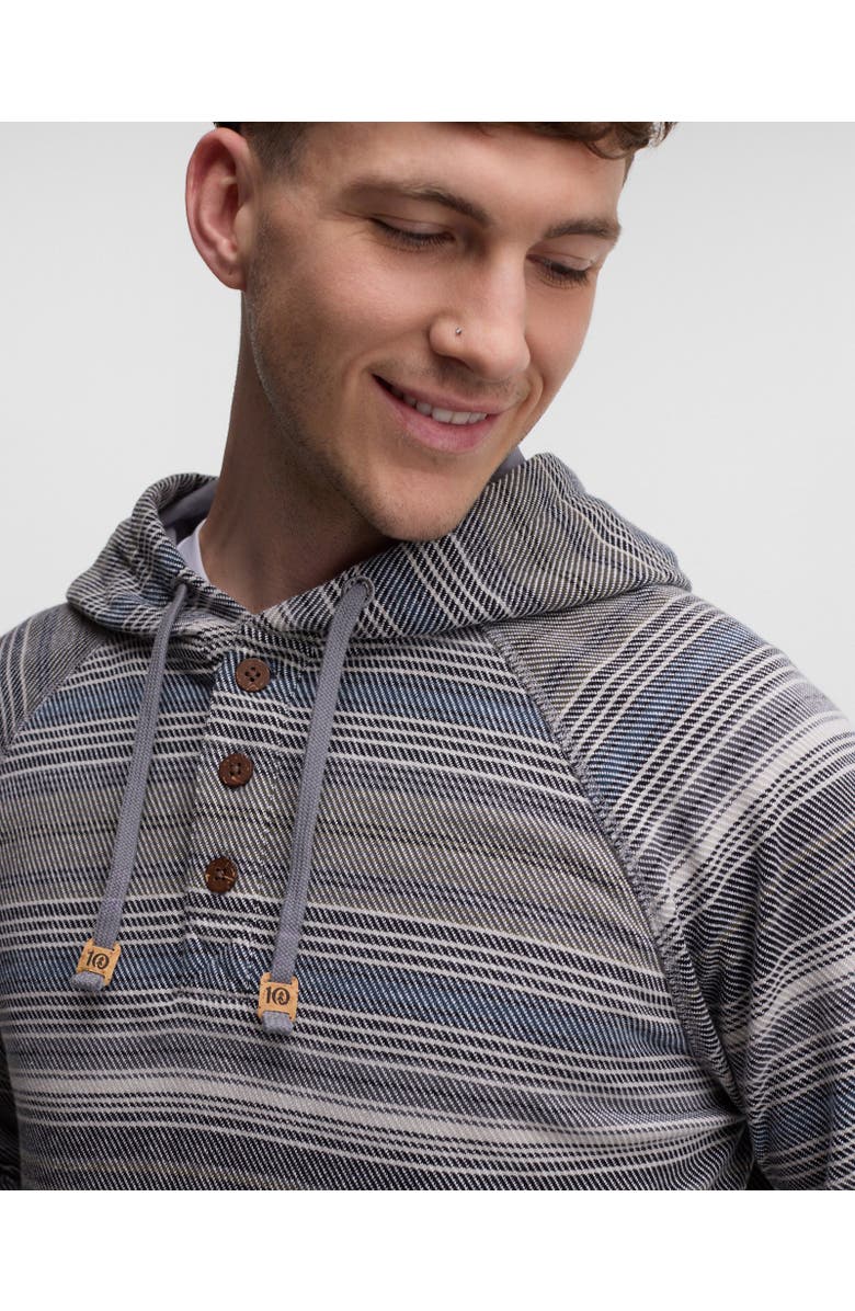 tentree Woodrow Hoodie, Alternate, color, Meteorite Black Multi Stripe