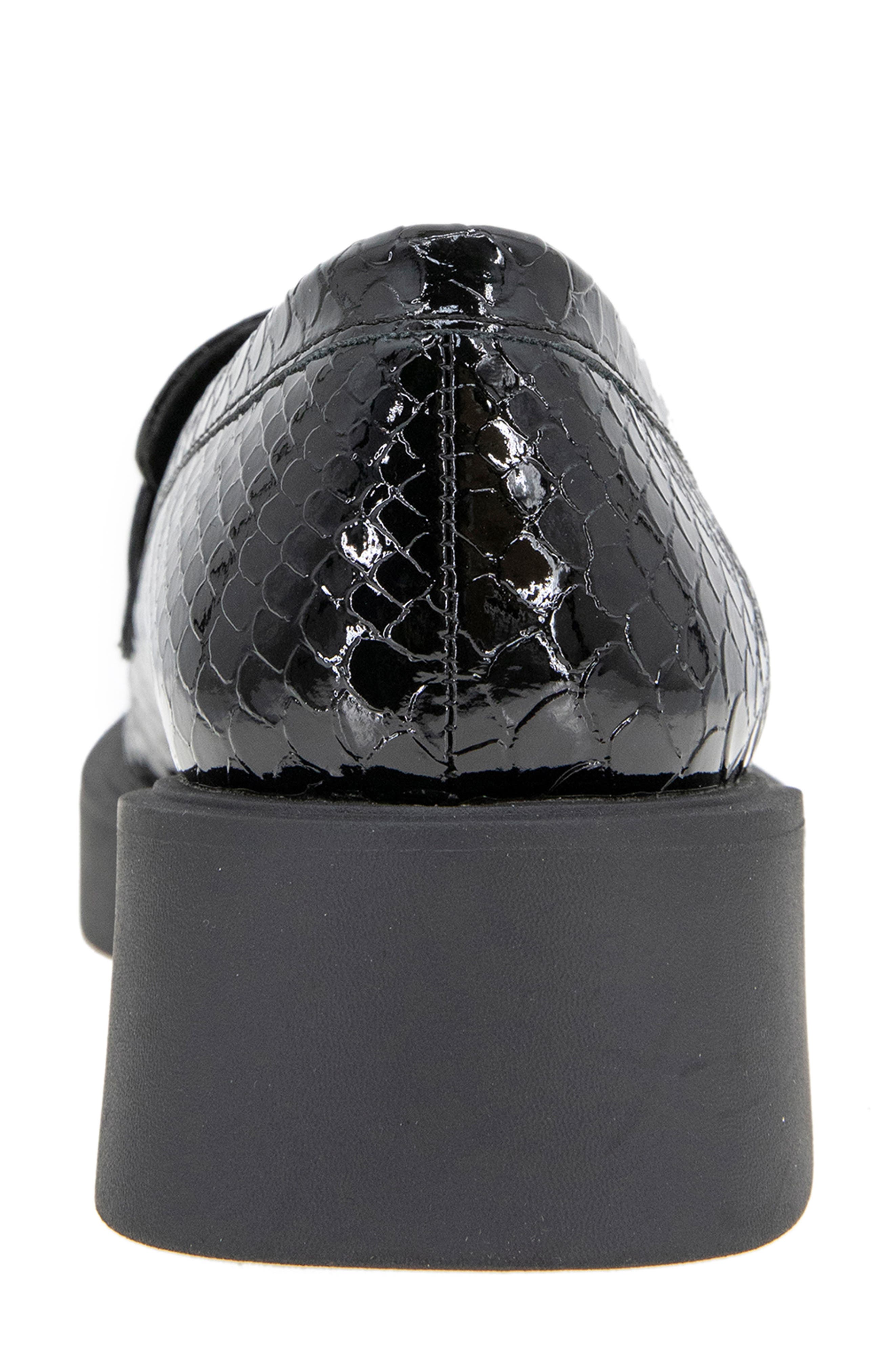 Reaction Kenneth Cole Surry Snakeskin Embossed Loafer, Alternate, color, Black Snake