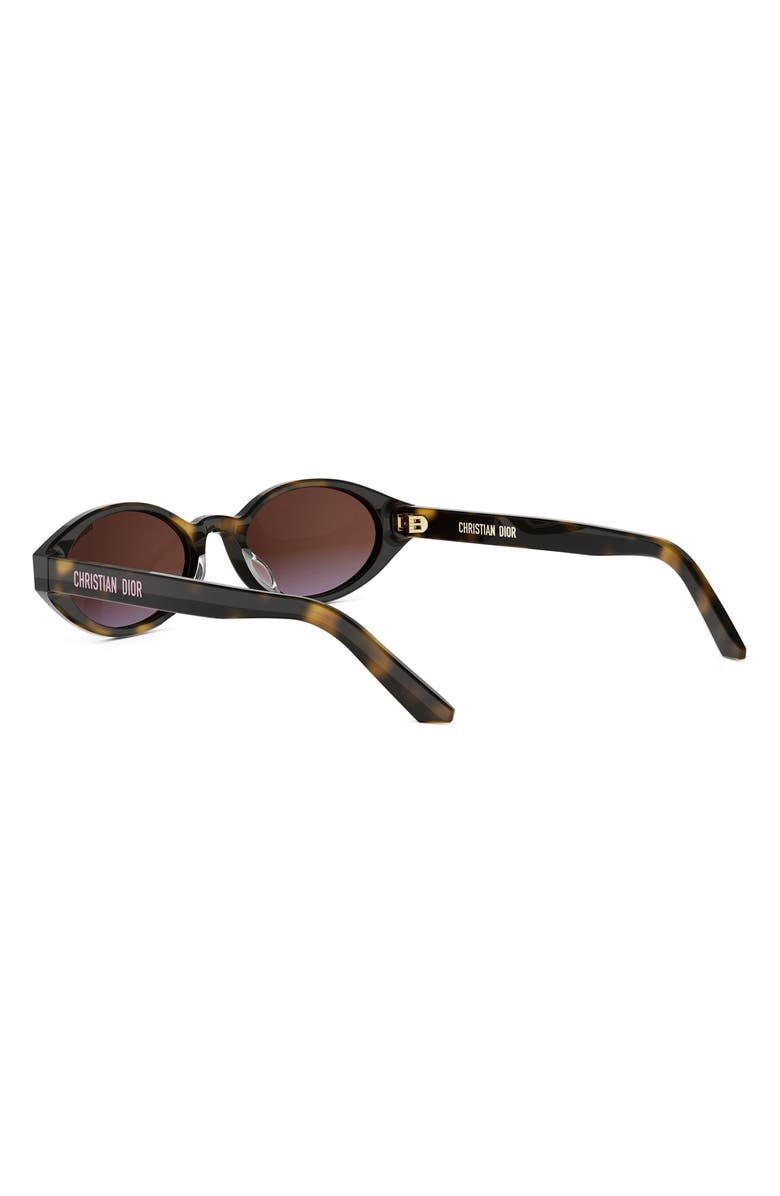 DIOR 'DiorPacific R1I 52mm Oval Sunglasses, Alternate, color, Dark Havana / Gradient Brown