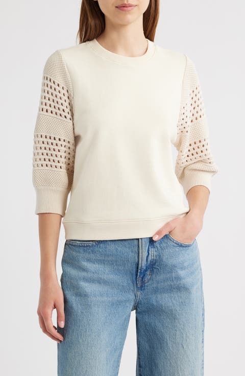 Kimberly Open Knit Cotton Sweater