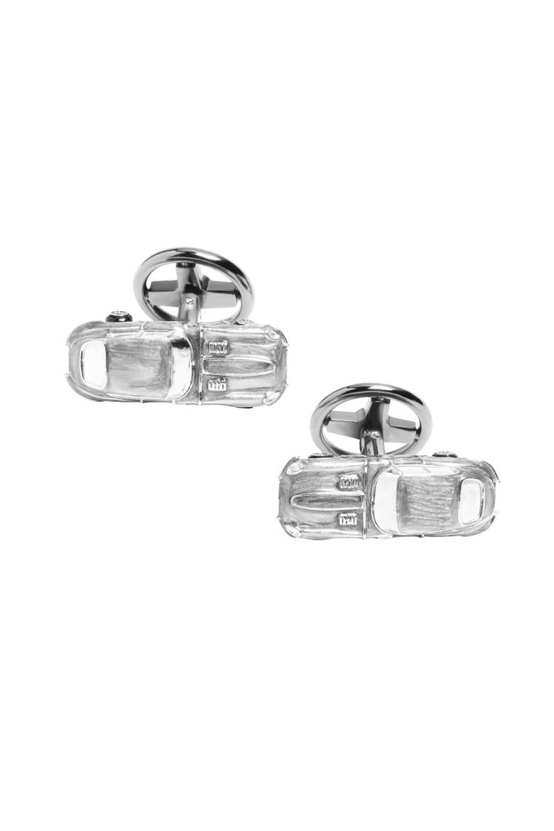 Vintage Jaguar Inspired Car Sterling Cufflinks, Alternate, color, Silver