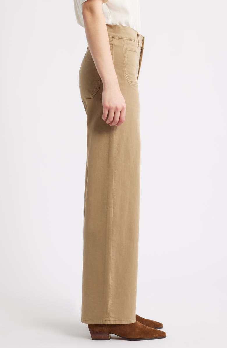 FRAME Le Slim Modernist Pocket Palazzo Jeans, Alternate, color, Khaki