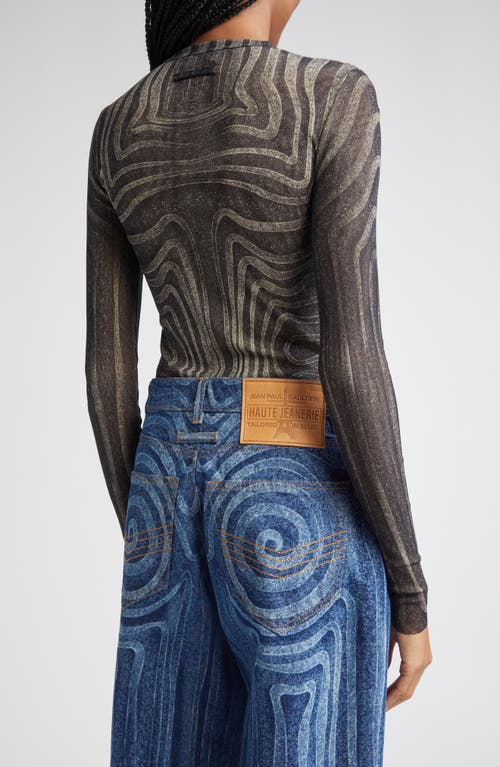 Jean Paul Gaultier Spiral Sheer Mesh Top