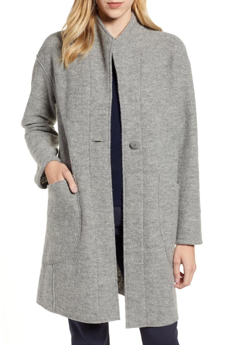 Teddy Wool Coat, Main, color, GREY