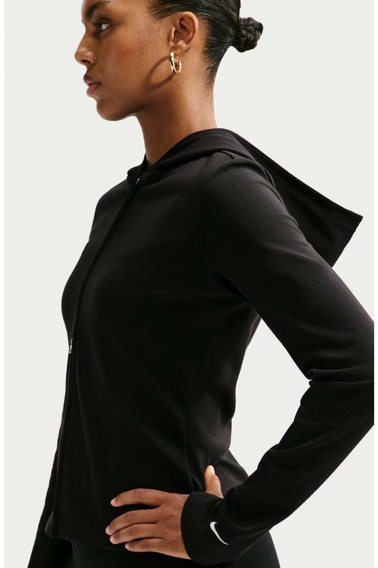 Full Zip Hoodie, Alternate, color, BLACK/ BLACK/ WHITE