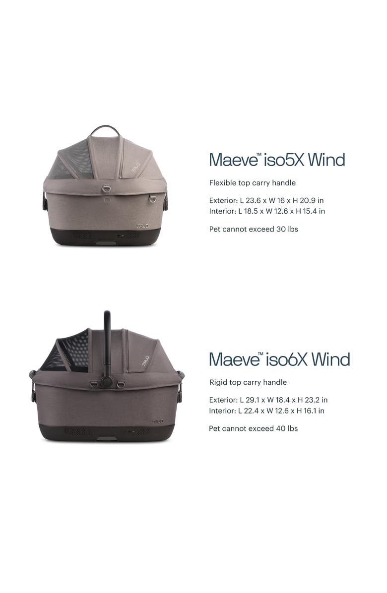 TAVO PETS Maeve<sup>™</sup> iso6X Wind Pet Car Seat & Roscoe<sup>™</sup> Stroller, Alternate, color, Ashen