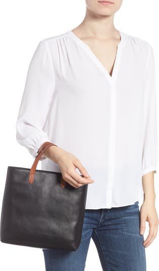 Small Transport Leather Crossbody Tote