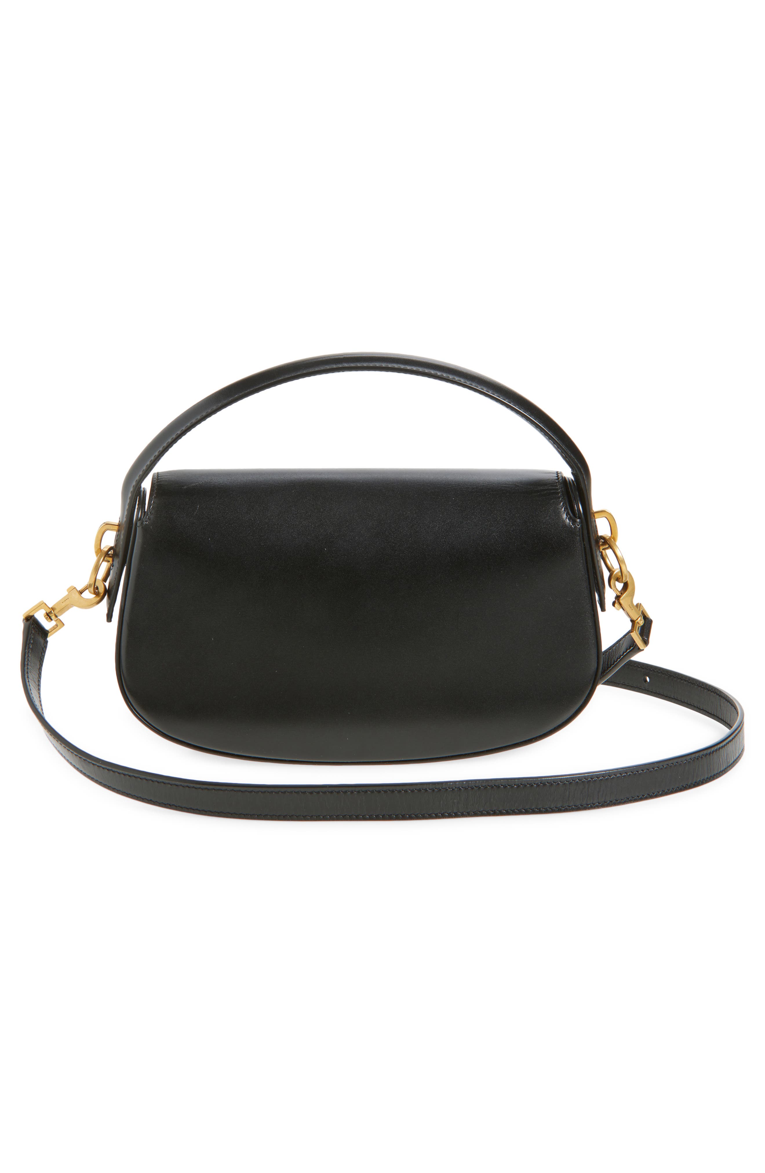 Saint Laurent Voltaire Leather Crossbody Bag, Alternate, color, Nero