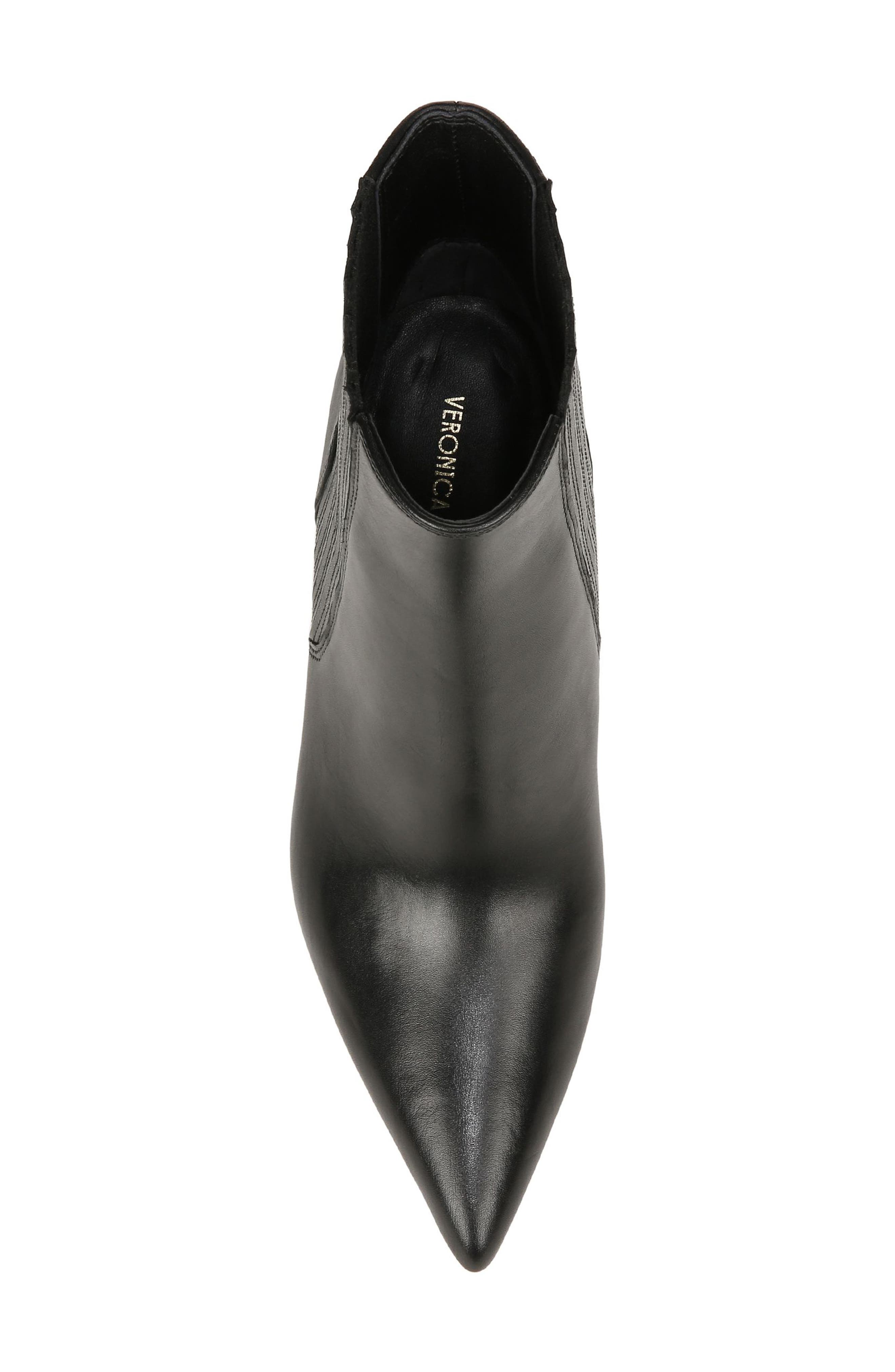 Veronica Beard Lisa 70mm Pointed Toe Bootie, Alternate, color, Black Leather