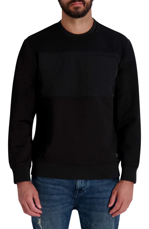 Crewneck Nylon Pocket Sweatshirt