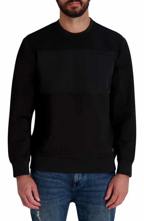 KARL LAGERFELD PARIS Crewneck Nylon Pocket Sweatshirt