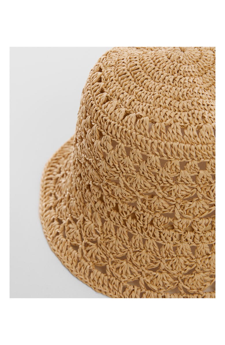 MANGO Woven Straw Bucket Hat, Alternate, color,