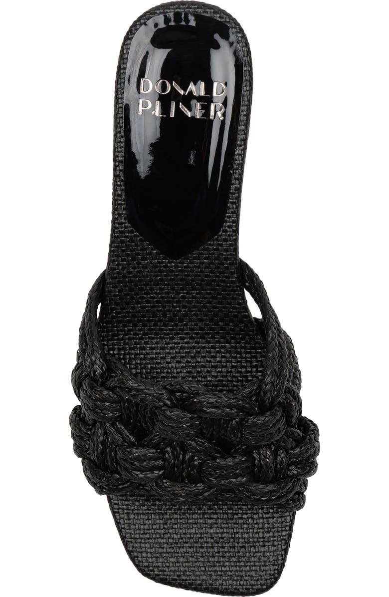 Donald Pliner Raffia Kitten Heel Slide Sandal, Alternate, color, Black