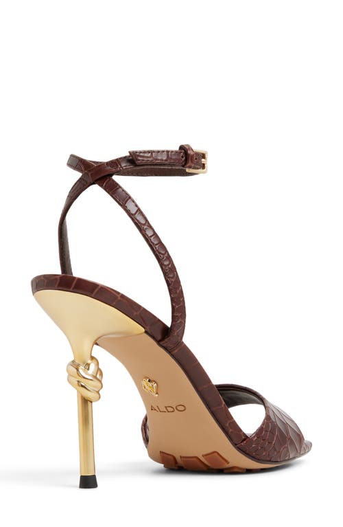 Aldo Harmonious Ankle Strap Sandal In Brown