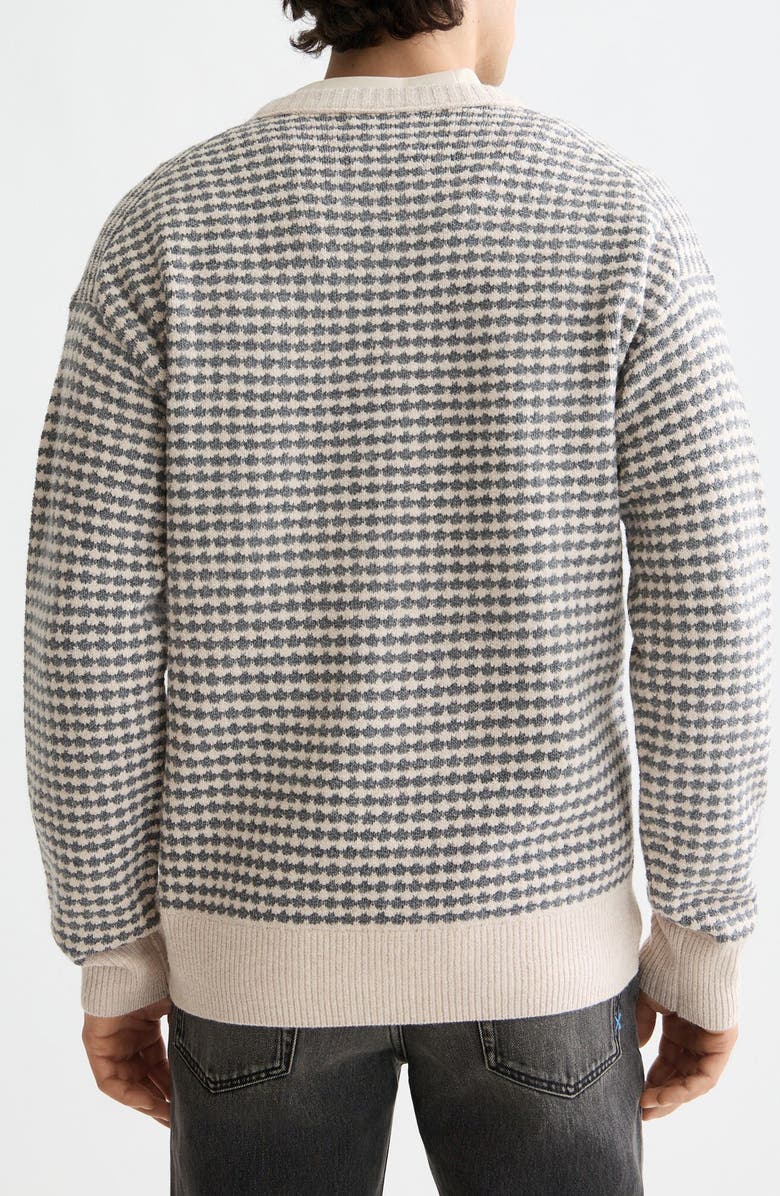 Scotch & Soda Mélange Chenille Crewneck Sweater, Alternate, color, Grey Melange/ Eggnog