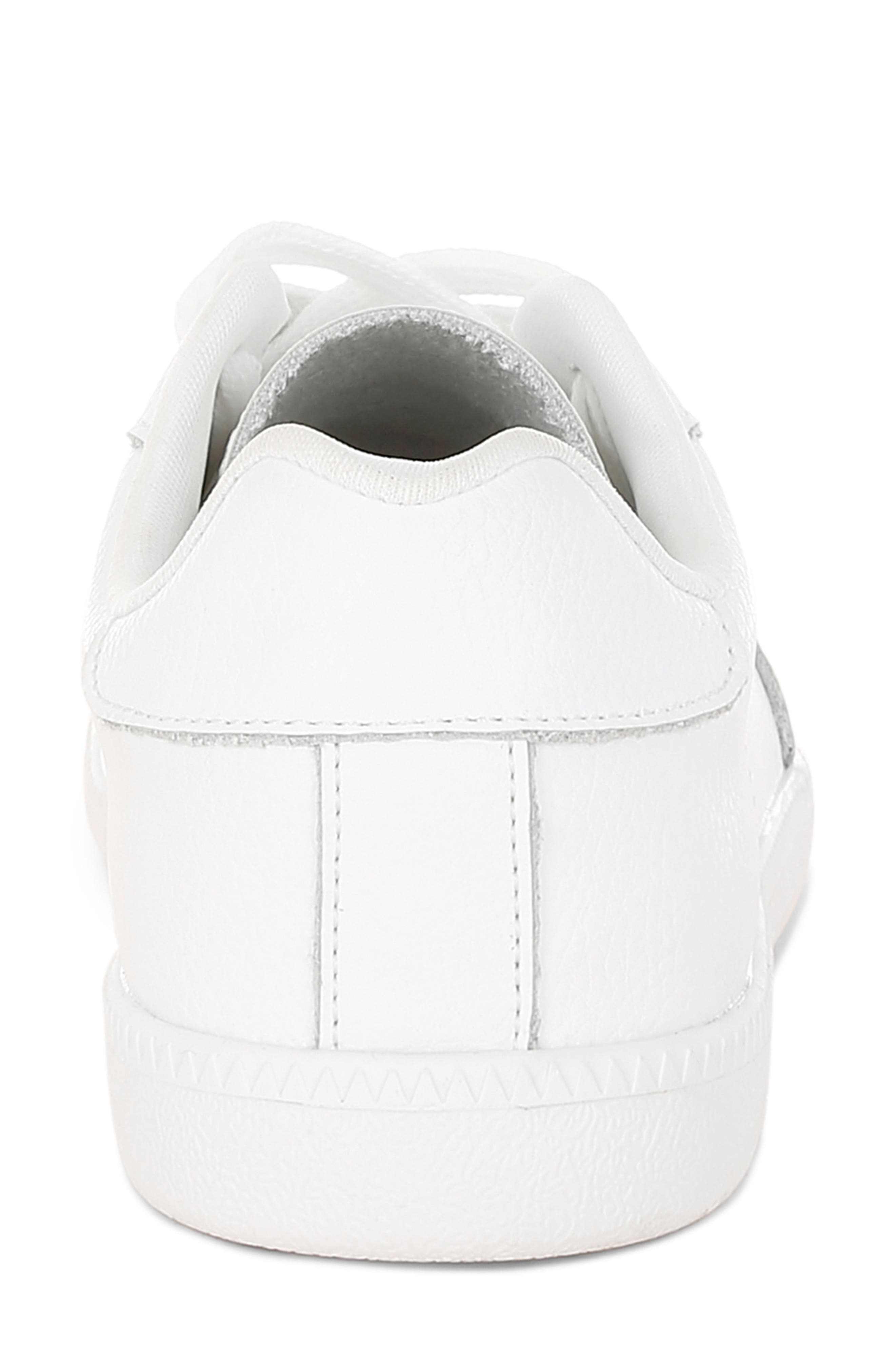 Bostonia Bike Toe Leather Sneaker, Alternate, color, WHITE