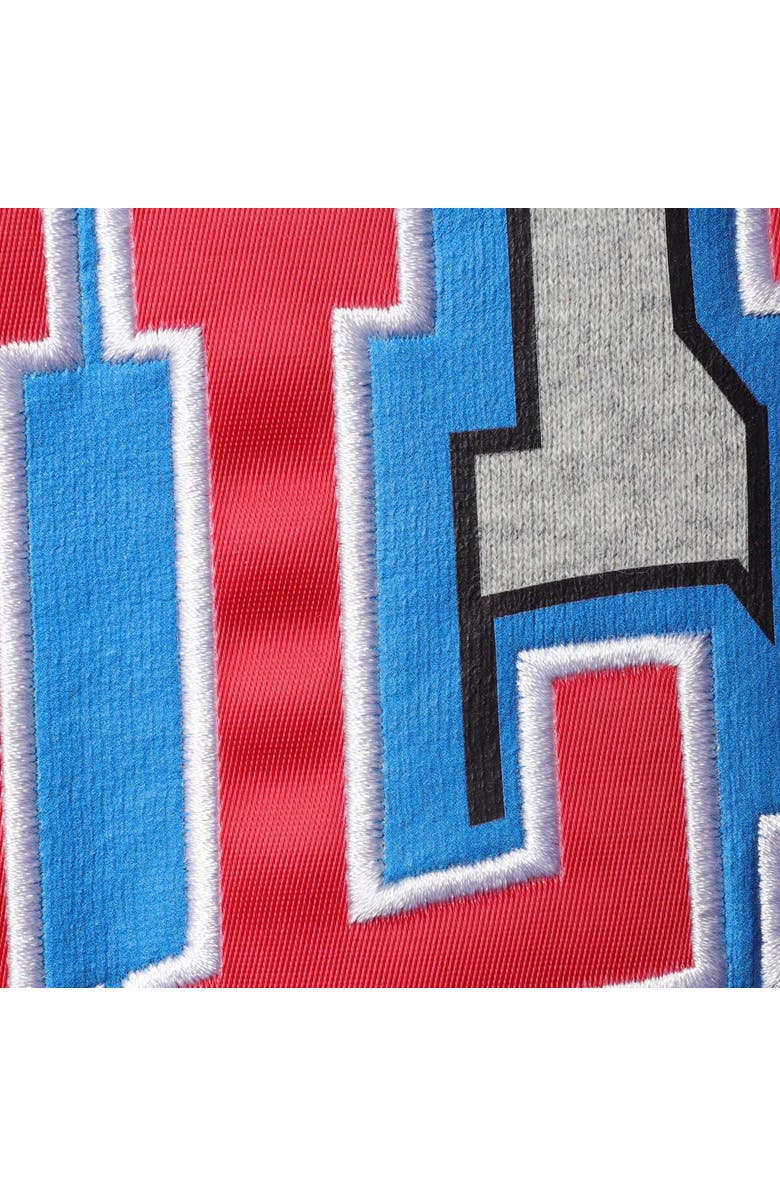 Mitchell & Ness Men's Mitchell & Ness Heathered Gray Houston Oilers Big & Tall Gridiron Classics Allover Print Pullover Sweatshirt, Alternate, color, 