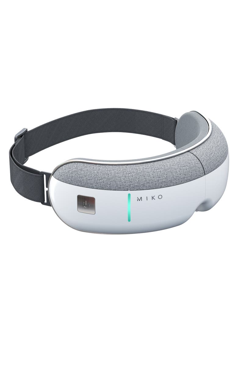 MIKO Gaze Eye Massager with Heat & Bluetooth, Alternate, color, White