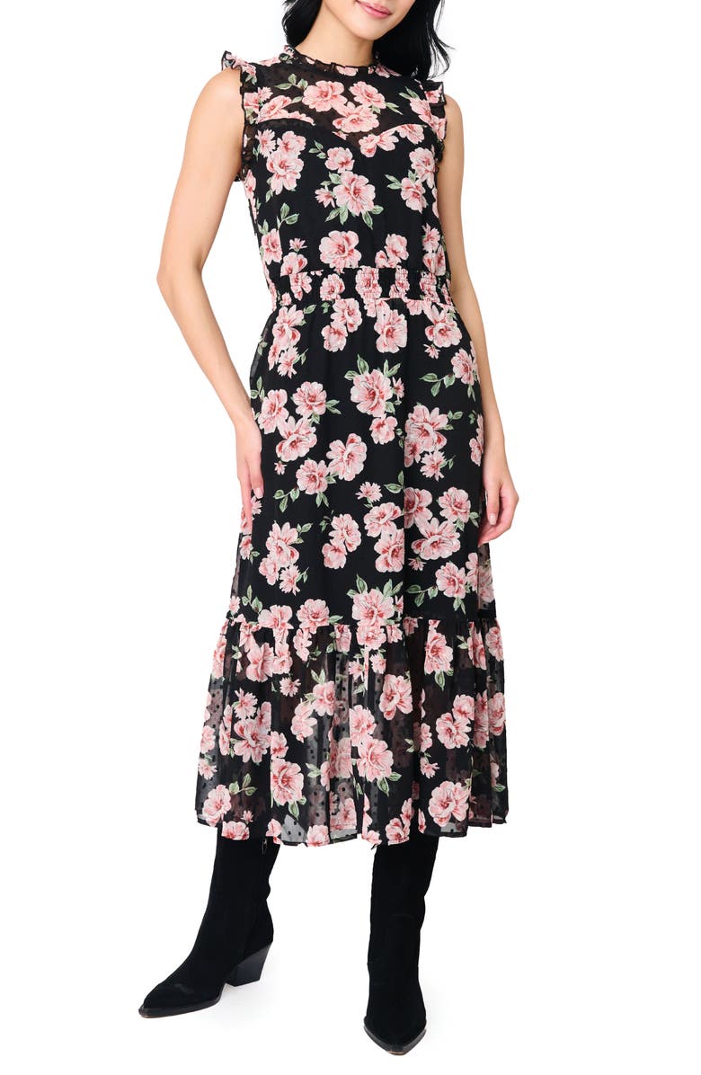 GIBSONLOOK Sweetheart Sleeveless Floral Dress, Main, color, 