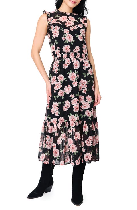 Sweetheart Sleeveless Floral Dress