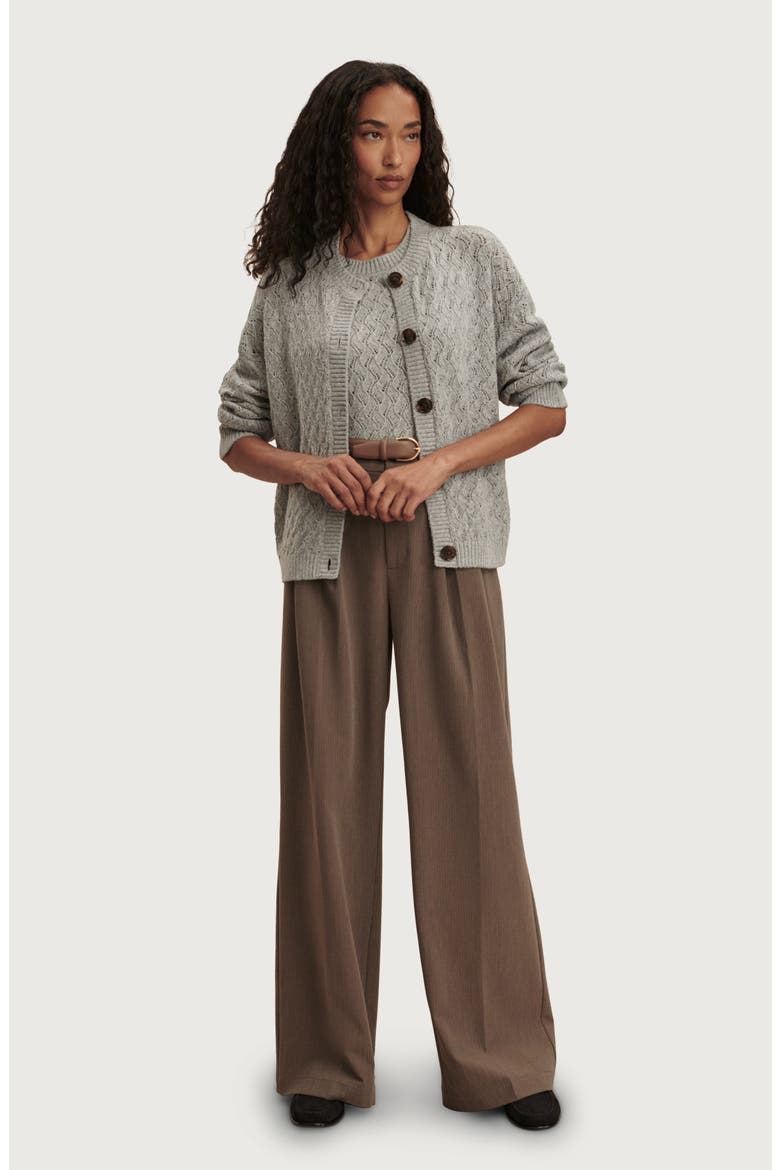 Hossler Pointelle Cardigan, Alternate, color, GREY