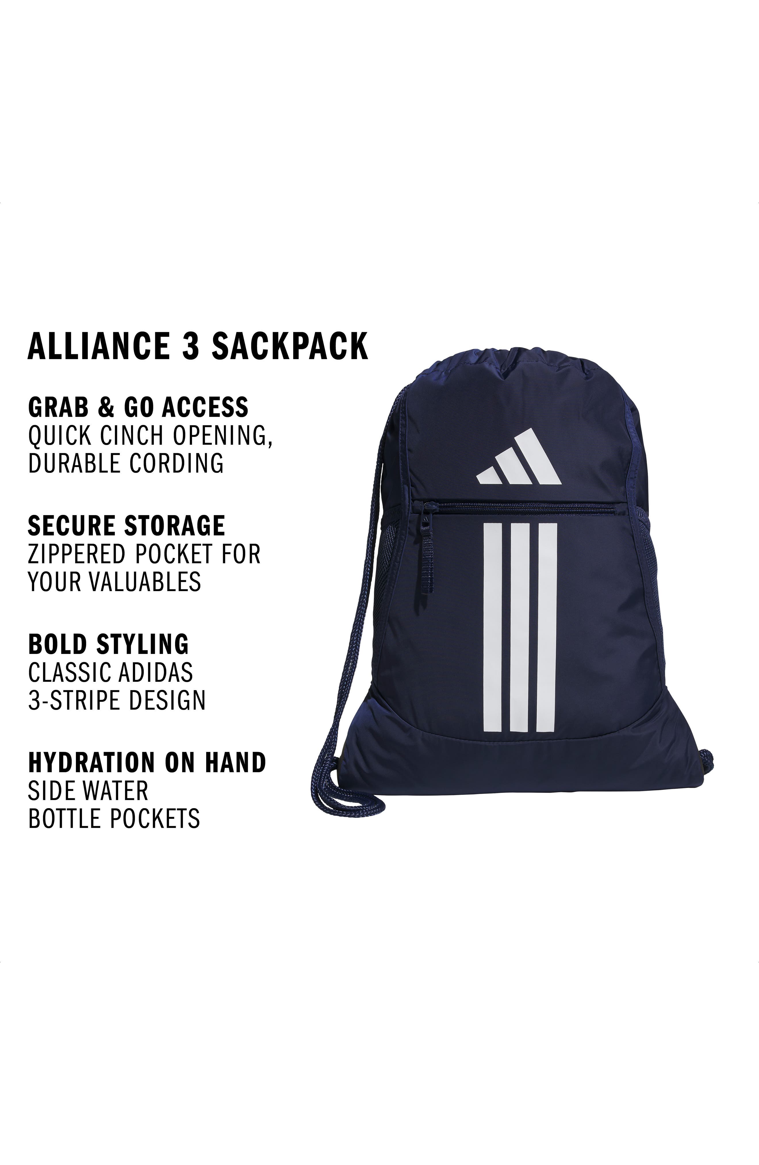 Alliance 3 Sackpack, Alternate, color, TEAM NAVY BLUE