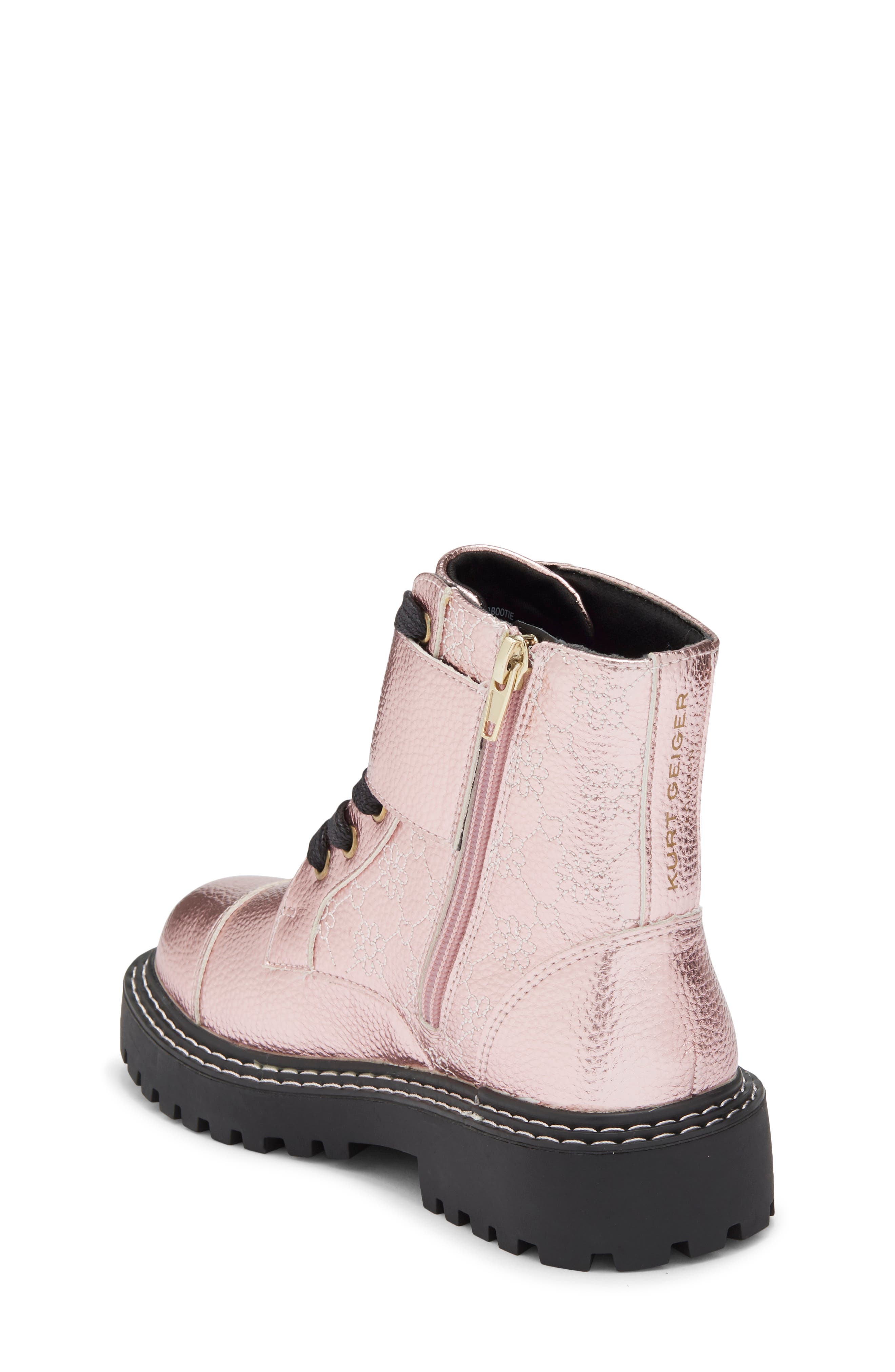 Kids' Flower Quilt Boot, Alternate, color, PINK