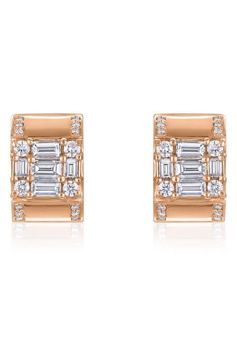 Clarity Diamond Huggie Hoop Earrings