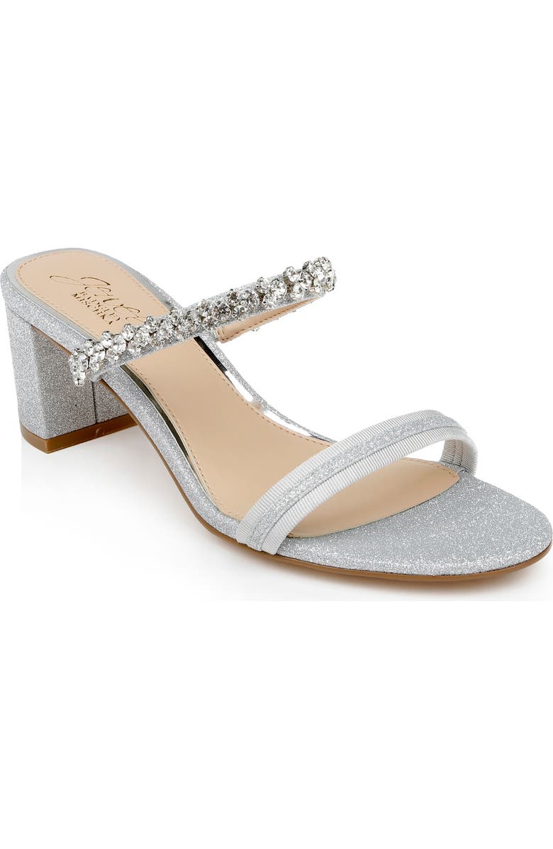 Jewel Badgley Mischka Crystal Embellished Heeled Sandal, Main, color,