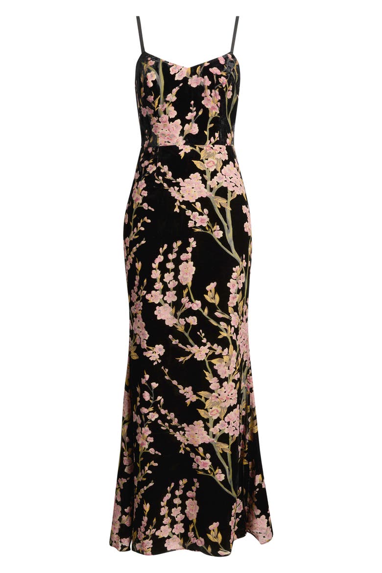 Giovanna Floral Cocktail Dress, Main, color, BLACK MULTI
