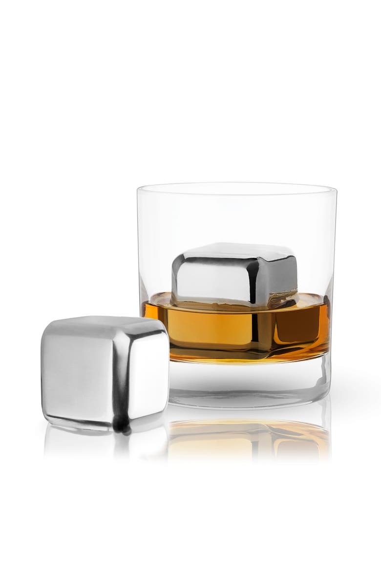 Large Stainless Steel Ice Cubes Set of 2, Alternate, color, Silver