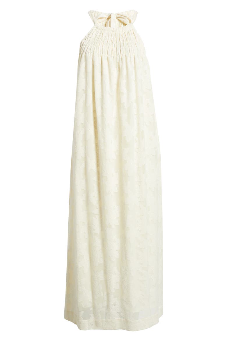 Merope Cotton Blend Maxi Dress, Alternate, color, BEURRE