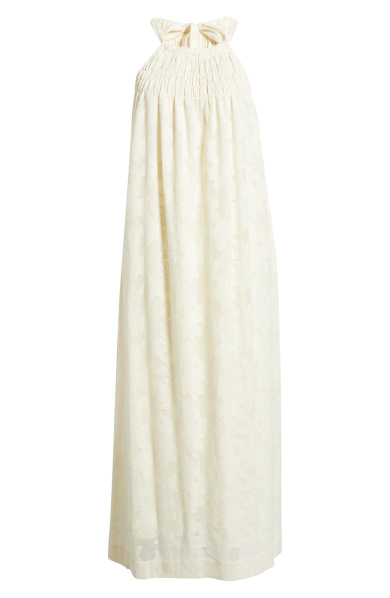FRNCH Merope Cotton Blend Maxi Dress, Alternate, color, Beurre