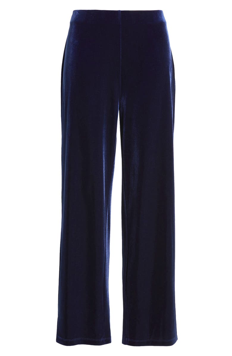 AK ANNE KLEIN High Waist Pull-On Wide Leg Pants, Alternate, color, Admiral Blue