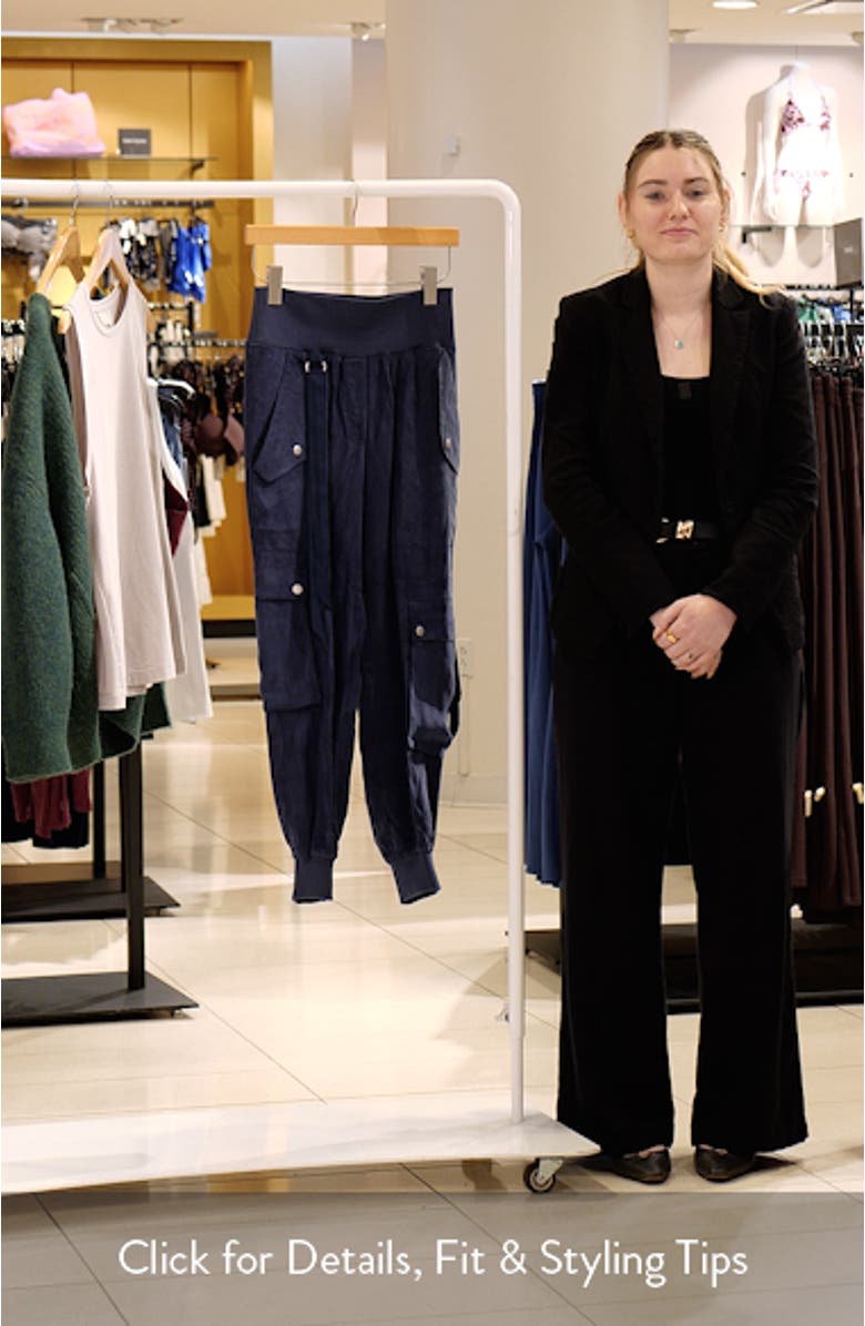 Harmony Washed Satin Twill Cargo Parachute Pants, sales video thumbnail