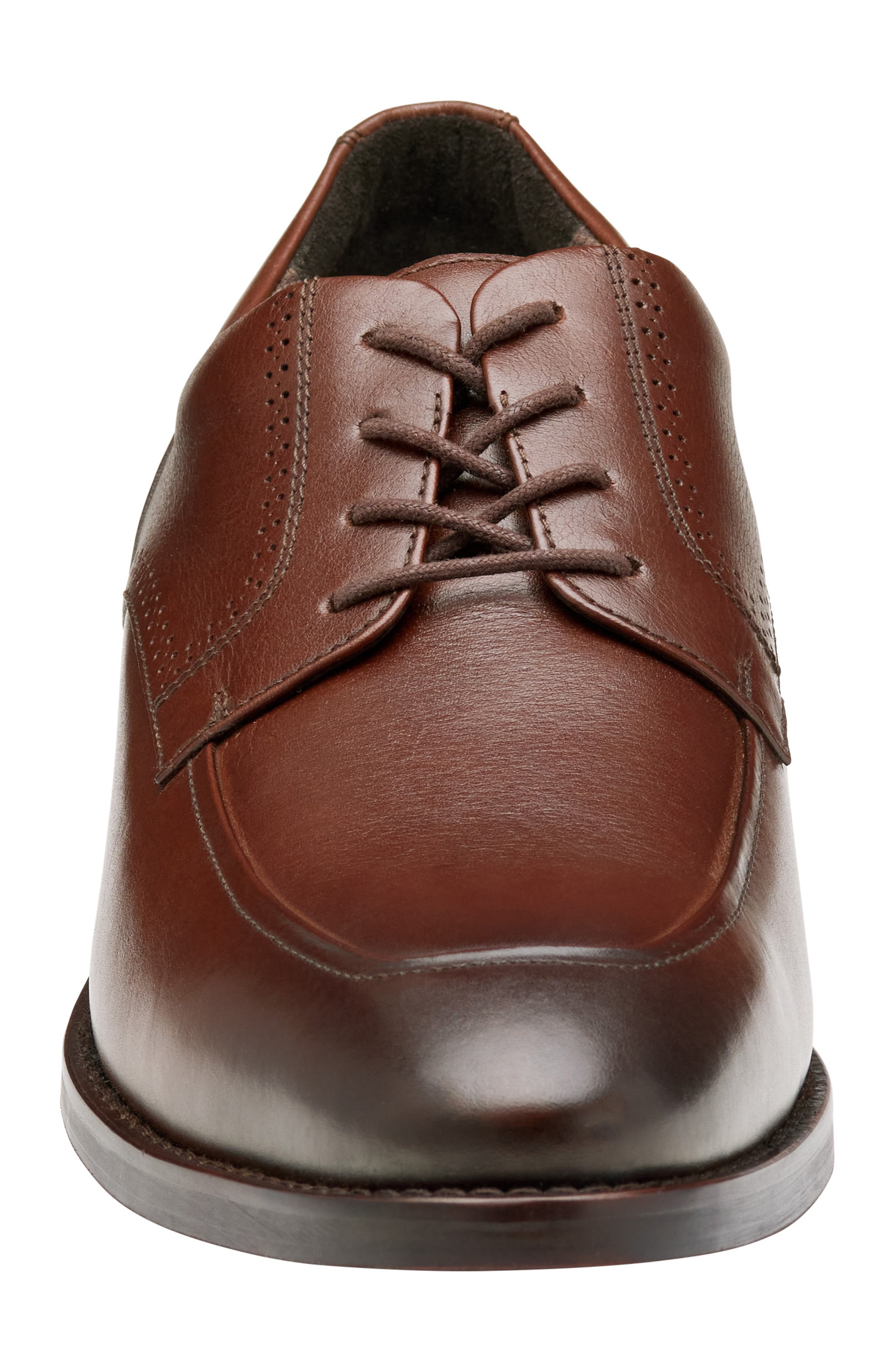 Johnston & Murphy Lavoy Moc Toe Lace-Up, Alternate, color, Mahogany