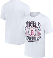 Darius Rucker Collection by Fanatics Men's Darius Rucker Collection by Fanatics White California Angels Cooperstown Collection Distressed Rock T-Shirt