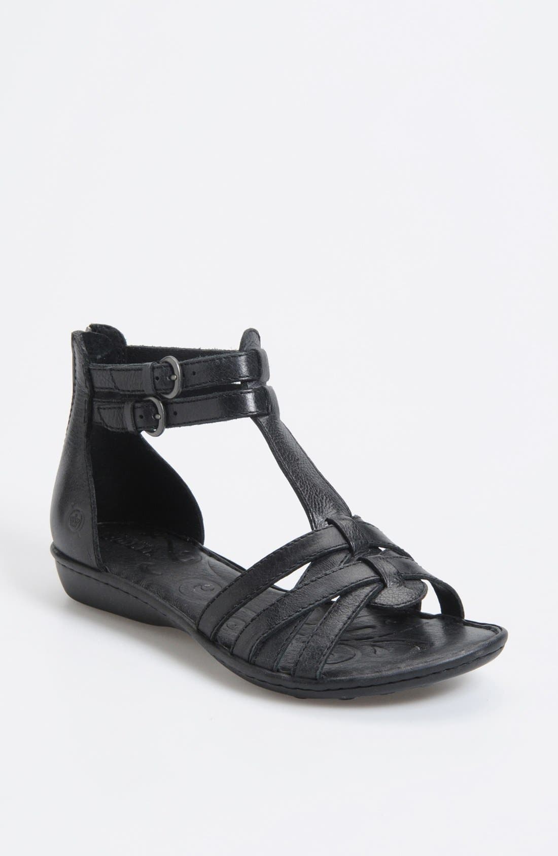 'Delano' Sandal, Main, color, BLACK