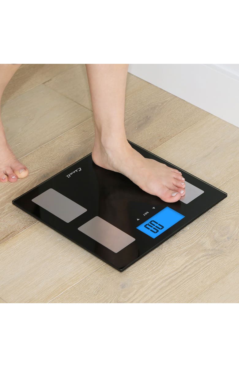 ESCALI Goal Tracking Body Composition Scale, Alternate, color, Black