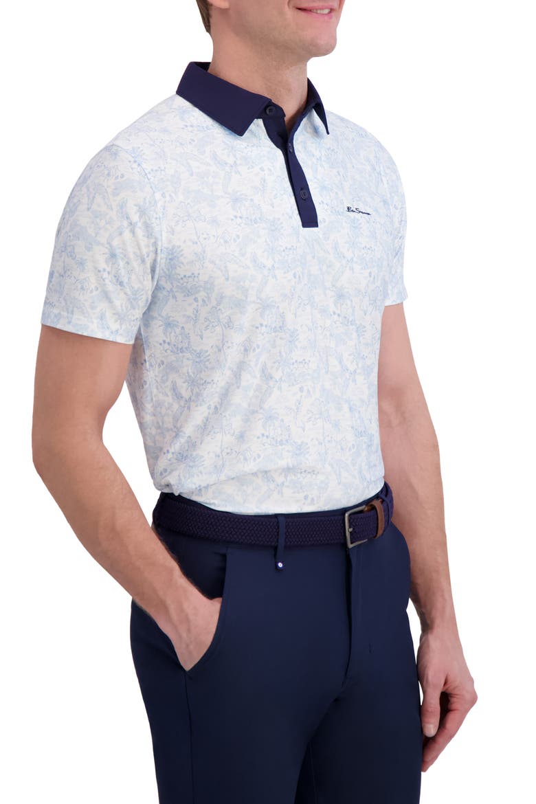 Island Hopping Tech Jersey Golf Polo, Alternate, color, PLACID BLUE