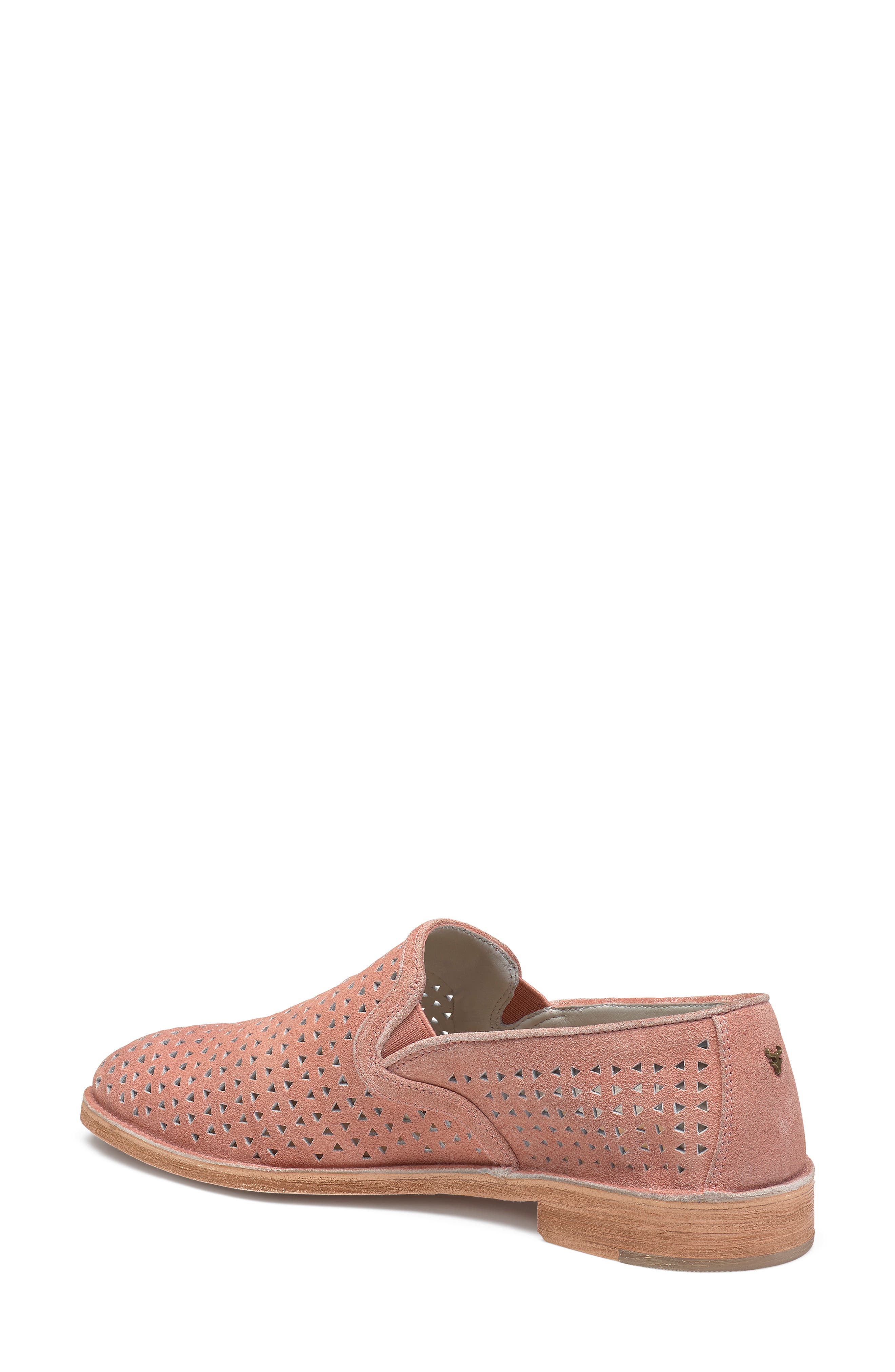Ali Perforated Loafer, Alternate, color, CORAL SUEDE