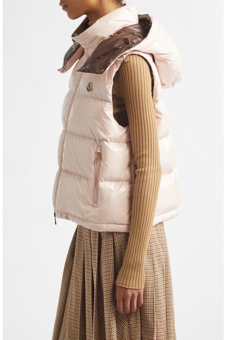Niverolle Crop Down Vest, Alternate, color, PINK