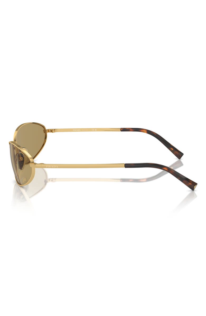 Prada 59mm Oval Sunglasses, Alternate, color, Gold