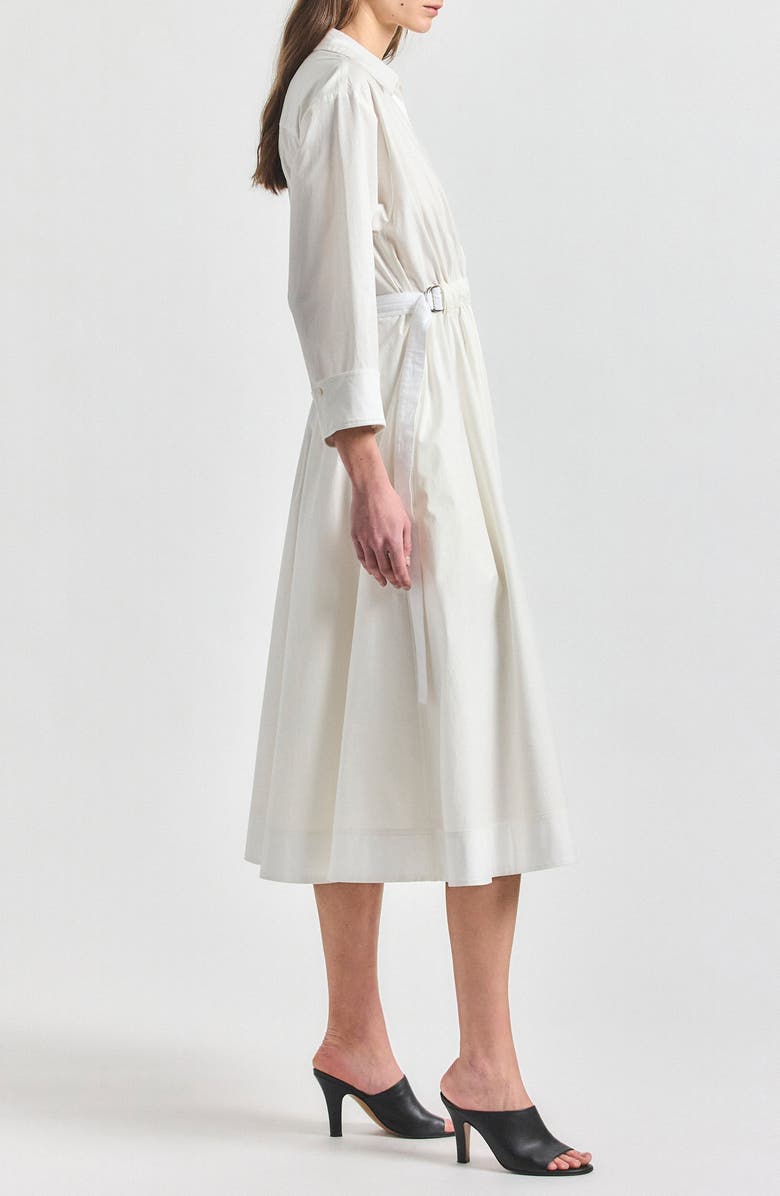 Derek Lam 10 Crosby Scarlett Poplin Midi Shirtdress, Alternate, color, White