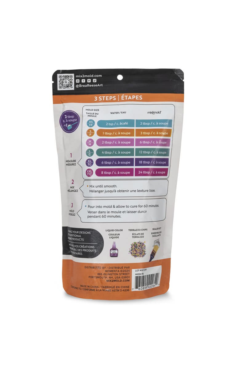 Brea Reese Mix2Mold Ceramic Resin Terracotta Powder 1Lb Bag, Alternate, color, Multicolored