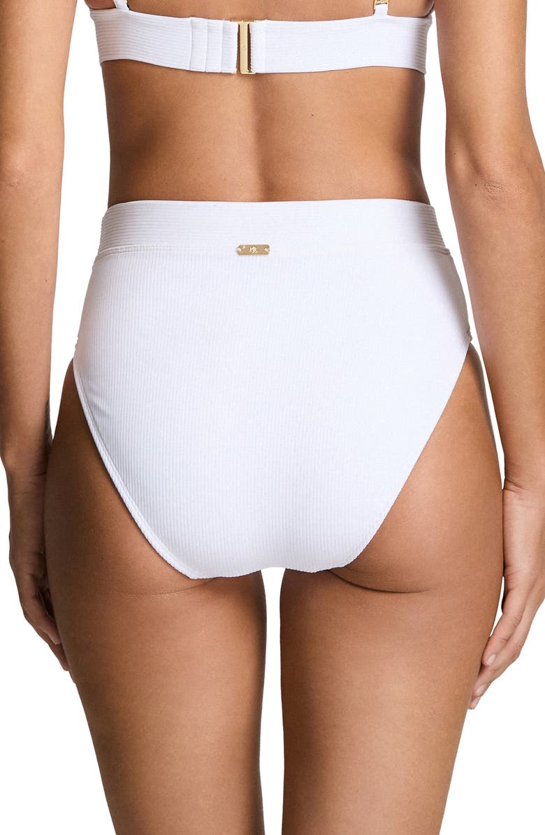 Lauren Ralph Lauren Banded High Waist Bikini Bottoms, Alternate, color, 