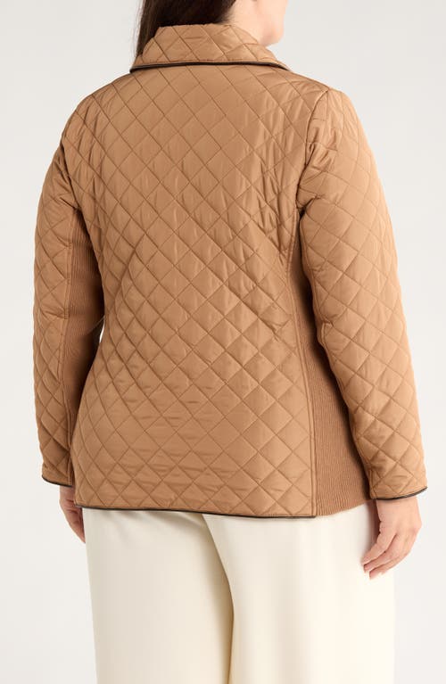 Jones New York Quilted Jacket In Brown