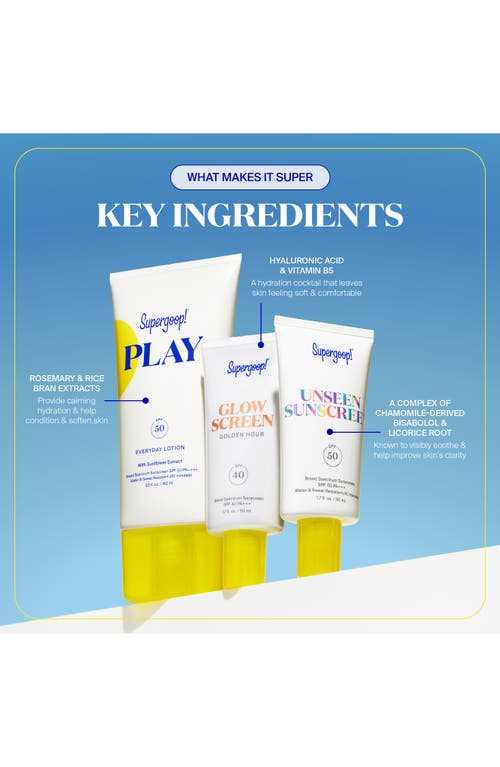 SUPERGOOP SUPERGOOP!® ICONS ONLY 3-PIECE SUNSCREEN SET $48 VALUE